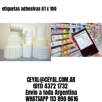 etiquetas adhesivas 61 x 100