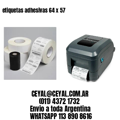 etiquetas adhesivas 64 x 57