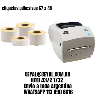 etiquetas adhesivas 67 x 48