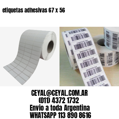 etiquetas adhesivas 67 x 56