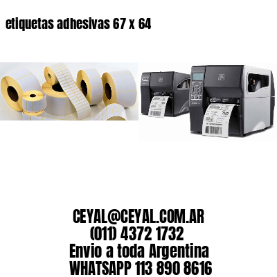 etiquetas adhesivas 67 x 64