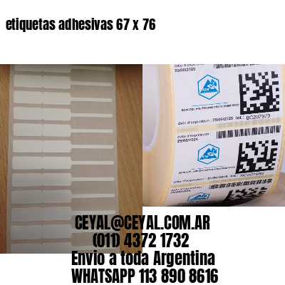 etiquetas adhesivas 67 x 76