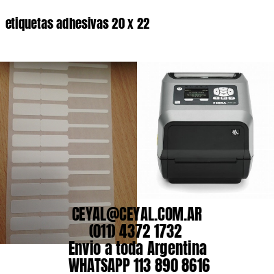 etiquetas adhesivas 20 x 22