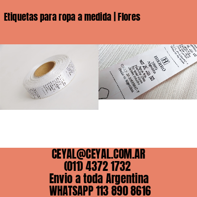 Etiquetas para ropa a medida | Flores