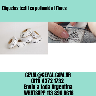 Etiquetas textil en poliamida | Flores