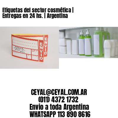 Etiquetas del sector cosmética | Entregas en 24 hs. | Argentina