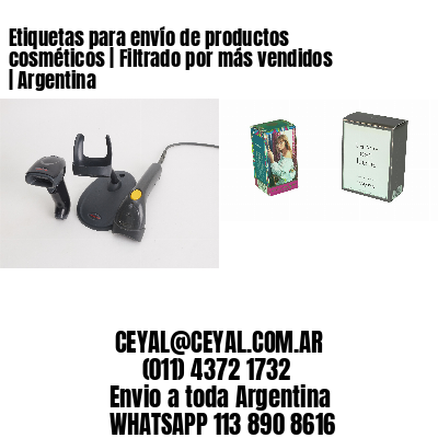 Etiquetas para envío de productos cosméticos | Filtrado por más vendidos | Argentina