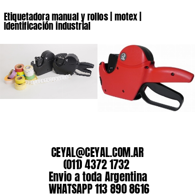 Etiquetadora manual y rollos | motex | Identificación industrial