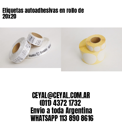 Etiquetas autoadhesivas en rollo de 20×20