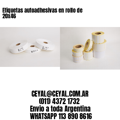 Etiquetas autoadhesivas en rollo de 20×46