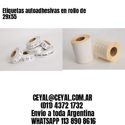 Etiquetas autoadhesivas en rollo de 29×55