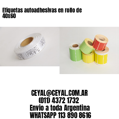 Etiquetas autoadhesivas en rollo de 40x60