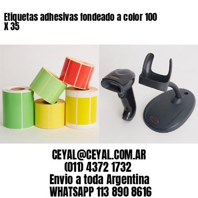 Etiquetas adhesivas fondeado a color 100 X 35