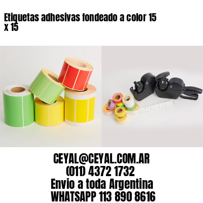 Etiquetas adhesivas fondeado a color 15 x 15