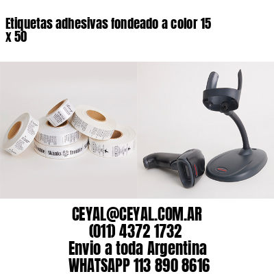 Etiquetas adhesivas fondeado a color 15 x 50