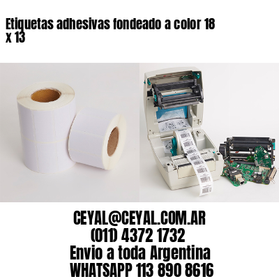 Etiquetas adhesivas fondeado a color 18 x 13