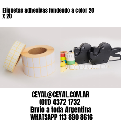 Etiquetas adhesivas fondeado a color 20 x 20