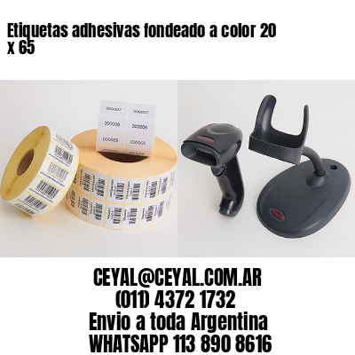 Etiquetas adhesivas fondeado a color 20 x 65