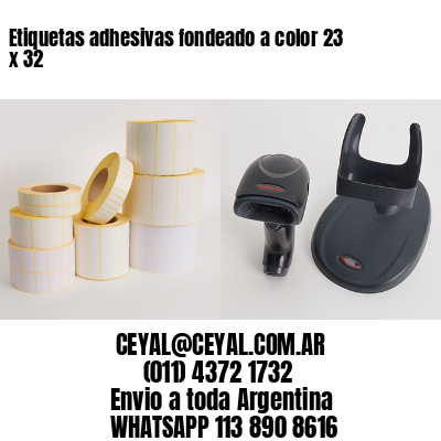 Etiquetas adhesivas fondeado a color 23 x 32