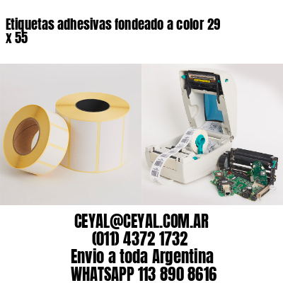 Etiquetas adhesivas fondeado a color 29 x 55