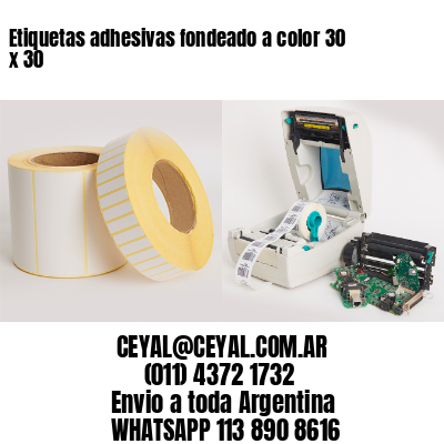 Etiquetas adhesivas fondeado a color 30 x 30
