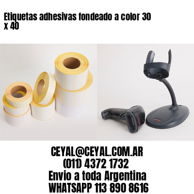Etiquetas adhesivas fondeado a color 30 x 40