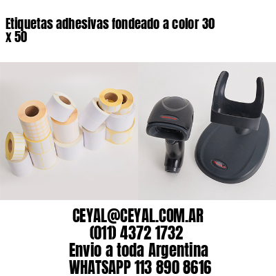 Etiquetas adhesivas fondeado a color 30 x 50