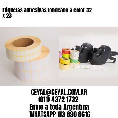Etiquetas adhesivas fondeado a color 32 x 23