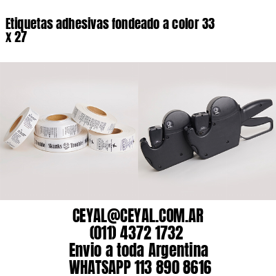 Etiquetas adhesivas fondeado a color 33 x 27