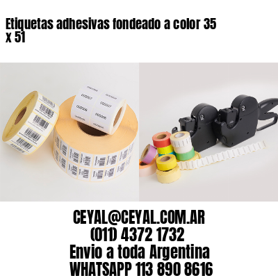 Etiquetas adhesivas fondeado a color 35 x 51