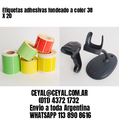 Etiquetas adhesivas fondeado a color 38 X 20