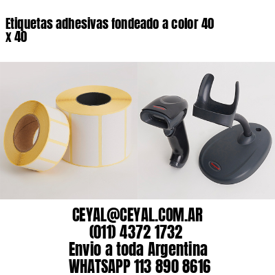 Etiquetas adhesivas fondeado a color 40 x 40