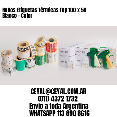 Rollos Etiquetas Térmicas Top 100 x 50 Blanco – Color