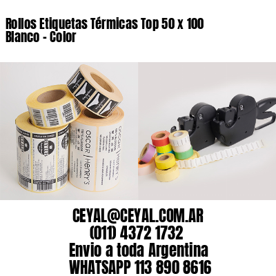 Rollos Etiquetas Térmicas Top 50 x 100 Blanco – Color