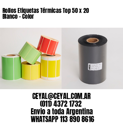 Rollos Etiquetas Térmicas Top 50 x 20 Blanco – Color