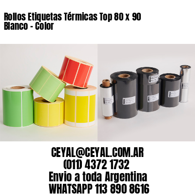 Rollos Etiquetas Térmicas Top 80 x 90 Blanco – Color