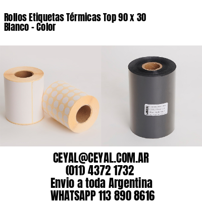 Rollos Etiquetas Térmicas Top 90 x 30 Blanco – Color