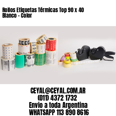 Rollos Etiquetas Térmicas Top 90 x 40 Blanco – Color