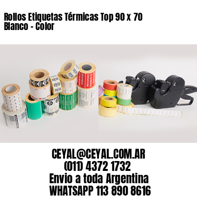 Rollos Etiquetas Térmicas Top 90 x 70 Blanco – Color