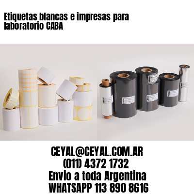 Etiquetas blancas e impresas para laboratorio CABA