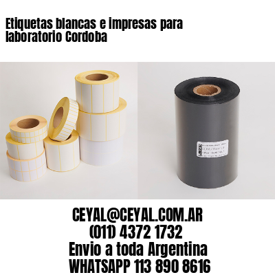 Etiquetas blancas e impresas para laboratorio Cordoba