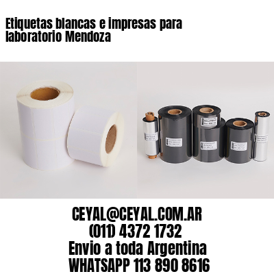 Etiquetas blancas e impresas para laboratorio Mendoza