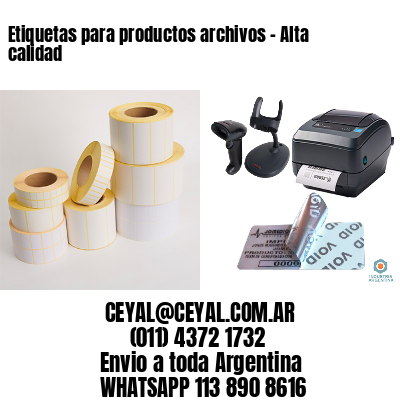 Etiquetas para productos archivos – Alta calidad