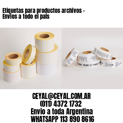 Etiquetas para productos archivos – Envíos a todo el país