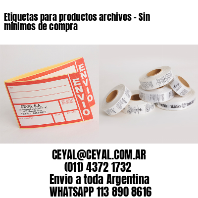 Etiquetas para productos archivos – Sin mínimos de compra