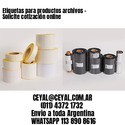 Etiquetas para productos archivos – Solicite cotización online