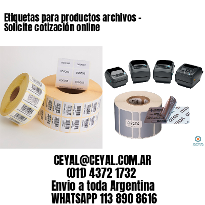 Etiquetas para productos archivos – Solicite cotización online