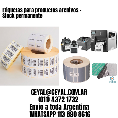 Etiquetas para productos archivos – Stock permanente