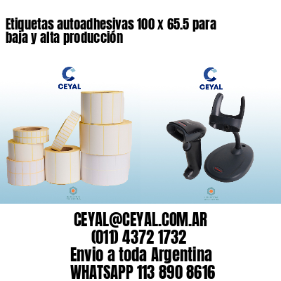 Etiquetas autoadhesivas 100 x 65.5 para baja y alta producción