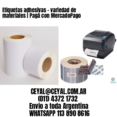 Etiquetas adhesivas - variedad de materiales | Pagá con MercadoPago